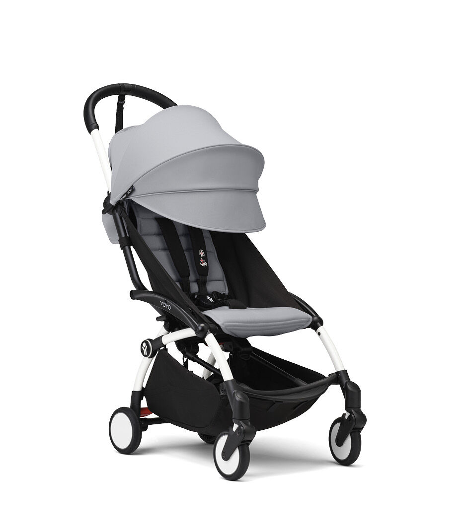 Stokke® YOYO³ stroller from 6 months, Stone with White Frame, mainview galery image 4